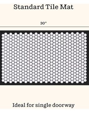 Letterfolk Hexagon Tile Doormat - Black & White